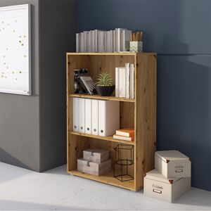 garneroarredamenti Libreria ufficio 79x118cm due ripiani moderna rovere Woody