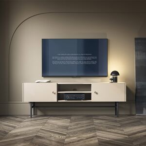 garneroarredamenti Mobile porta tv 155x52cm 2 ante beige Eterna