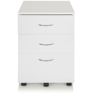 hjh OFFICE EKON I   Legno - Cassettiera con rotelle  Bianco