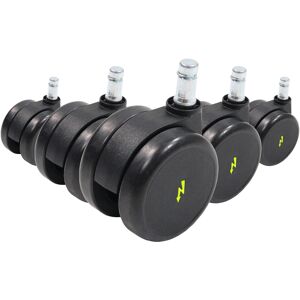 hjh OFFICE 5x ROLO ESD 11mm/65mm Pavimenti duri - Rotelle per Sedia  Nero