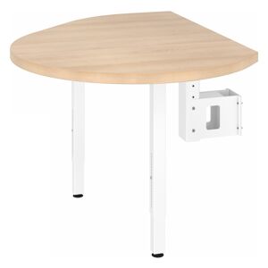 hjh OFFICE PRO LA92 C   Piastra di montaggio con mensola inclusa e 2 piedini di supporto - Quercia/Bianco