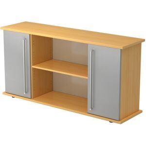 hjh OFFICE PRO KAPA SB   Madia   con ante - Faggio/Argento Credenza maniglia in metallo cromato