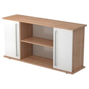 hjh OFFICE PRO KAPA SB   Madia   con ante - Noce/Bianco Credenza maniglia in metallo cromato