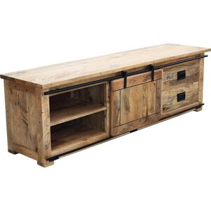 Milani Home porta TV legno di mango di design moderno industrial cm 180x45x55 h Marrone 180 x 55 x 45 cm