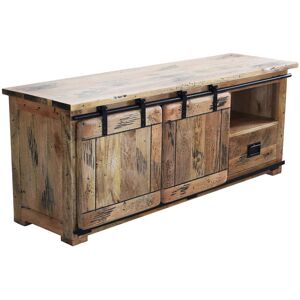 Milani Home porta TV legno di mango di design moderno industrial cm 150x45x60 h Marrone 150 x 60 x 45 cm