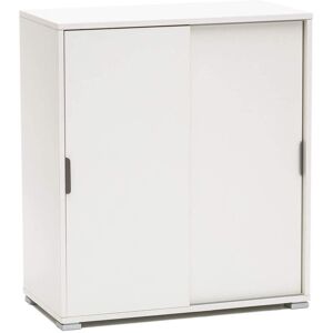 Milani Home armadietto con 2 ante per soggiorno cucina bagno fatto in Italia cm 75x38x85 h Bianco 75 x 85 x 38 cm