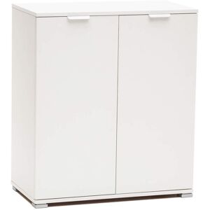 Milani Home armadietto con 2 ante per soggiorno cucina bagno fatto in Italia cm 75x38x85 h Bianco 75 x 85 x 38 cm