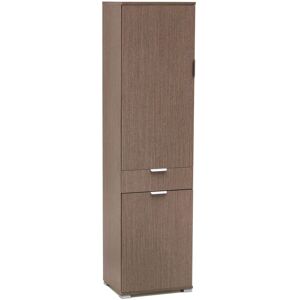 Milani Home armadio con 3 ante e un cassetto per soggiorno cucina bagno fatto in Italia cm Rovere grigio 45 x 174 x 38 cm