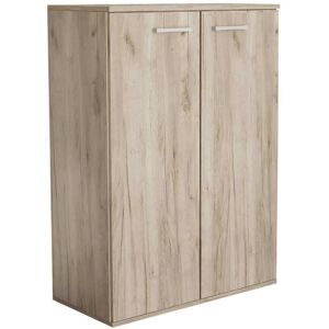 Milani Home credenza moderna di design per soggiorno camera da letto 83x36x71 h Rovere grigio 68 x 95 x 34 cm