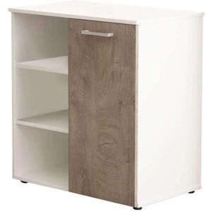 Milani Home mobile ingresso di design moderno con scarpiera e porta borse Marrone 68 x 87 x 35 cm