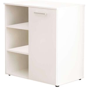 Milani Home mobile ingresso di design moderno con scarpiera e porta borse Bianco 68 x 87 x 35 cm