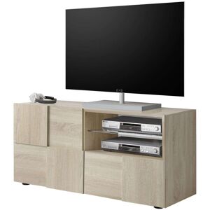 Milani Home porta tv moderno di design moderno industrial cm 122 x 57 x 43 h Marrone 122 x 57 x 43 cm