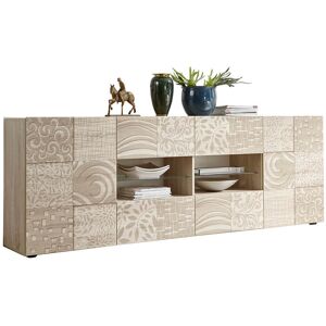 Milani Home madia di design moderno di design moderno industrial cm 241 x 84 x 42 h Marrone 241 x 84 x 42 cm