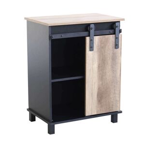 Milani Home Credenza Mobile Madia Moderna In Legno E Metallo Di Design Moderno Stile Indust Nero 60 x 78 x 40 cm