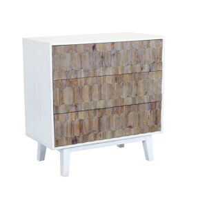 Milani Home cassettiera in legno di design moderno per salotto cucina sala da pranzo cm 88x Bianco 88 x 89 x 45 cm