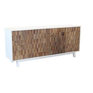 Milani Home porta TV con decoro in legno di design moderno per salotto cucina sala da pranz Bianco 180 x 80 x 45 cm