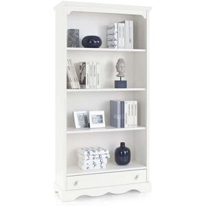 milani home libreria bianca 94x36x189 per interno ingresso camera cameretta sala da pranzo bianco 94 x 189 x 36 cm