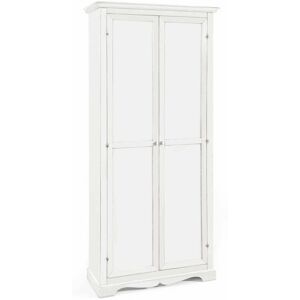 Milani Home Stipo Bianco 87x40x192 Per Interno Ingresso Arte Povera Massello Bianco 87 x 192 x 40 cm