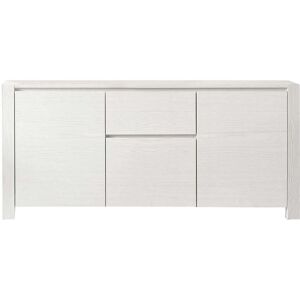 Milani Home Credenza Abete Bianco Spazzolato 185x50x84 Per Interno Sala Da Pranzo Salotto C Bianco 185 x 84 x 50 cm