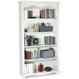 Milani Home Libreria Bianca 120x40x210 Per Interno Sala Da Pranzo Salotto Cucina Arte Pover Bianco 120 x 210 x 40 cm