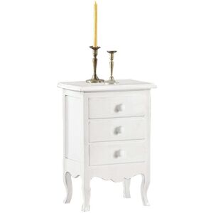 Milani Home Comodino 3 Cassetti Bianco 43x32x64 Per Interno Camera Cameretta Moderno Massel Bianco 43 x 64 x 32 cm