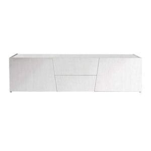 Milani Home Mobile Tv Porta Tv Cm 165x45x45 H Abete Spazzolato Bianco Per Salotto Soggiorno Bianco 165 x 45 x 45 cm