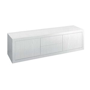 Milani Home Mobile Tv Porta Tv Cm 170x45x50 H Bianco Per Interno Casa Salotto Soggiorno Cam Bianco 170 x 50 x 45 cm