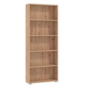 Milani Home libreria cinque ripiani moderno minimal in legno di design moderno industrial c Rovere Chiaro 70 x 176.5 x 24.5 cm