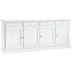 Milani Home Credenza 205x42x86 Bianca Per Interno Sala Da Pranzo Salotto Cucina Ufficio Mas Bianco 205 x 86 x 42 cm