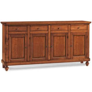 Milani Home Credenza In Legno Massello 196x43x96 Tinta noce 196 x 96 x 43 cm