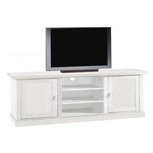 Milani Home Mobile Porta Tv In Legno Massello 46x160x56 Bianco 160 x 56 x 45 cm