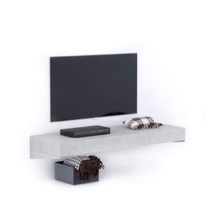 Mobili Fiver Porta Tv sospeso Evolution 120x40, Grigio Cemento