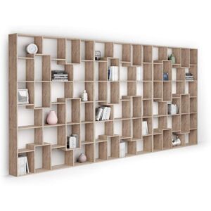 Mobili Fiver Libreria a parete XXL Iacopo (482,4 x 236,4 cm), Quercia