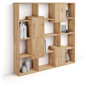 Mobili Fiver Libreria S Iacopo con ante (160,8 x 158,2 cm), Rovere Rustico