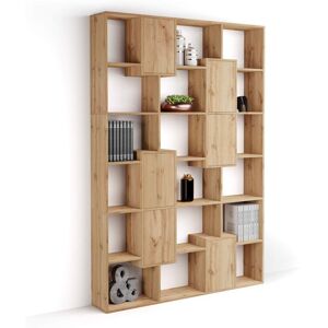 Mobili Fiver Libreria M Iacopo con ante (160,8 x 236,4 cm), Rovere Rustico