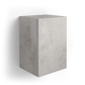 Mobili Fiver Pensile cubo con anta, Iacopo, Grigio Cemento