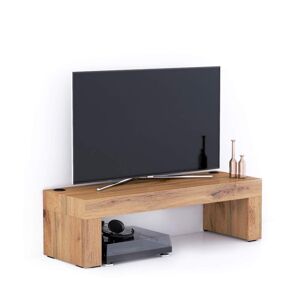 Mobili Fiver Porta Tv Evolution 120x40, Rovere Rustico, con Caricatore wireless