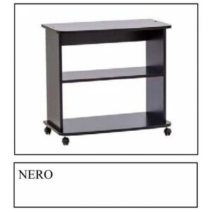 Relax e Design Mobile Carrello NERO PORTA TV, STAMPANTE, HI-FI, PlayStation, H.71 L.75 P.40