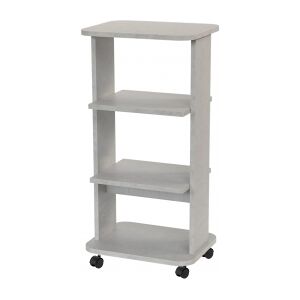 Relax e Design Mobile Carrello Bianco Cemento, PORTA TV, STAMPANTE, HI-FI, H.90 L.44 P.34