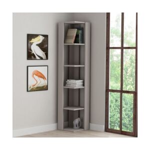 Relax e Design MOBILE ANGOLARE LIBRERIA 5 RIPIANI GRIGIO 34x34xH.161 (Bianco cons 4 giorni)