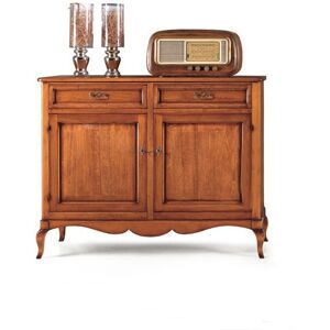 Credenza da 145 cm classica in legno noce lucido