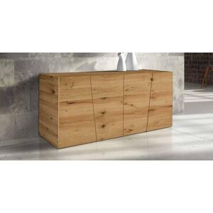 Credenza da 180 cm in legno rovere nodato naturale