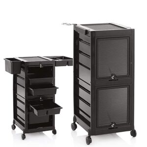 CARRELLO PER PARRUCCHIERE CON CASSETTI A SCOMPARSA NEW YORK SECRET BLACK