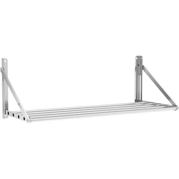 royal catering mensola pieghevole a muro in acciaio inox - design a barre - 100 x 45 cm - 40 kg rc-tfwh10045