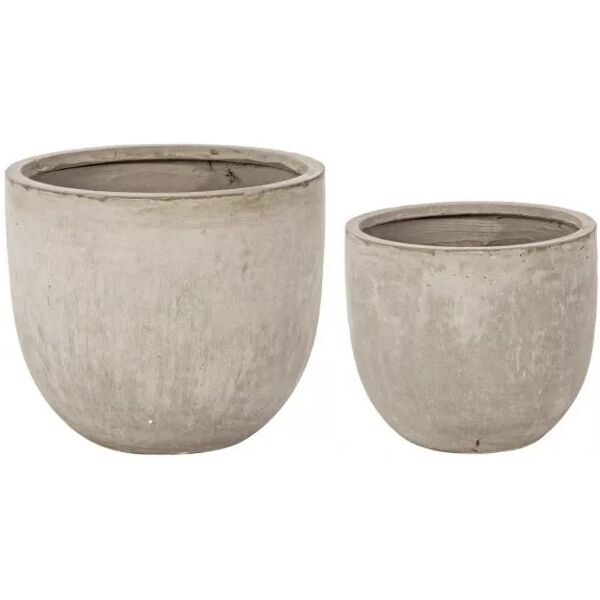 contemporary style set2 vaso cement to basso sabbia