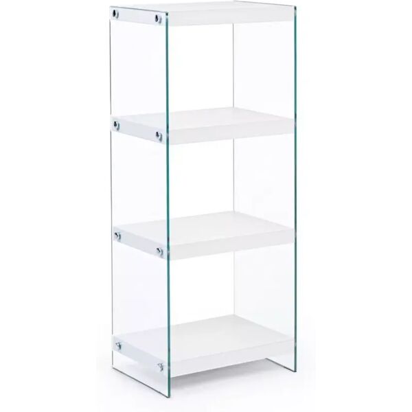 contemporary style libreria 4p line wood bianco