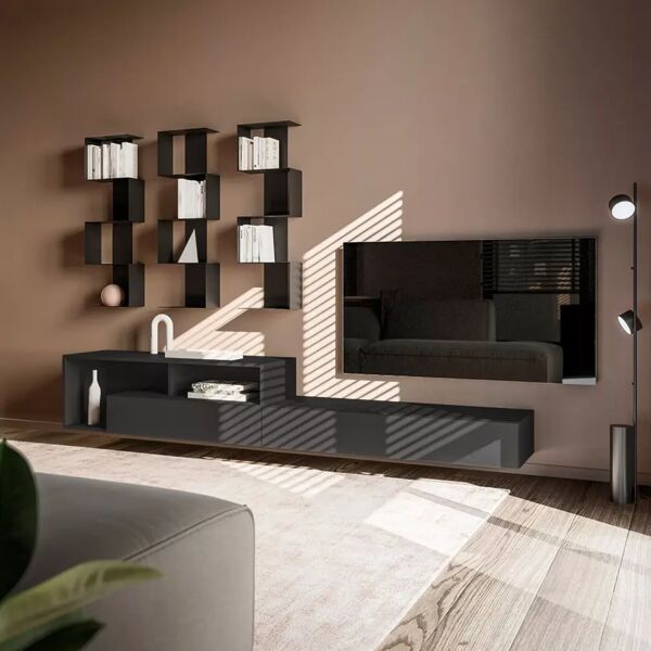 santa lucia tv unit inside appeso , con librerie viper  santalucia