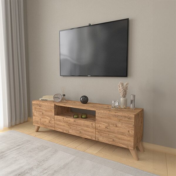 garneroarredamenti mobile porta tv moderno 140x46cm rovere baffin