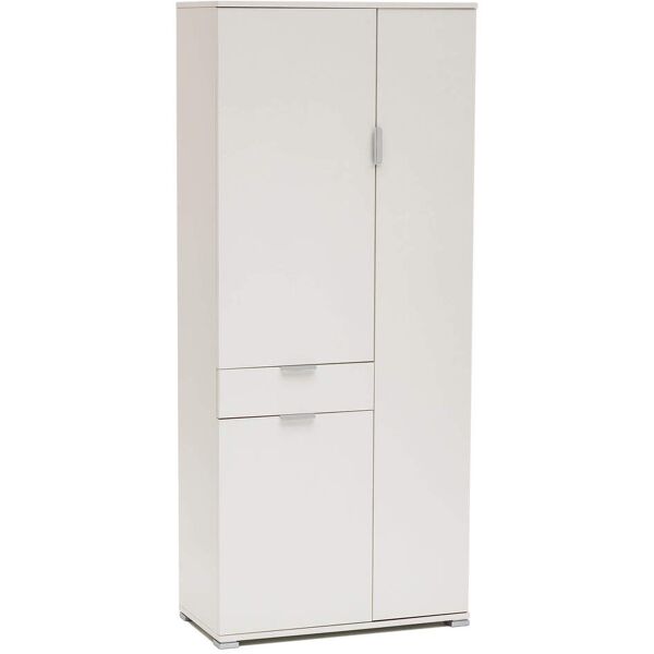 milani home armadio con 3 ante e un cassetto per soggiorno cucina bagno fatto in italia cm bianco 75 x 174 x 38 cm