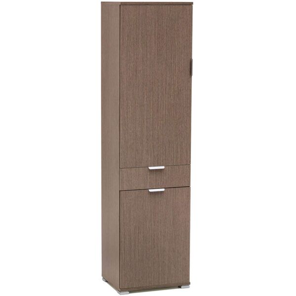 milani home armadio con 3 ante e un cassetto per soggiorno cucina bagno fatto in italia cm rovere grigio 45 x 174 x 38 cm